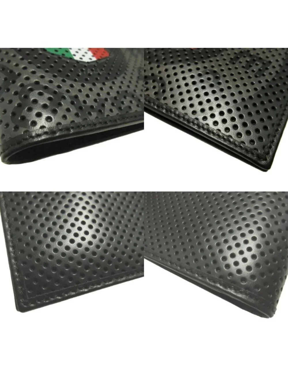 Dolce & Gabbana Perforated Leather Black Bifold Wallet &